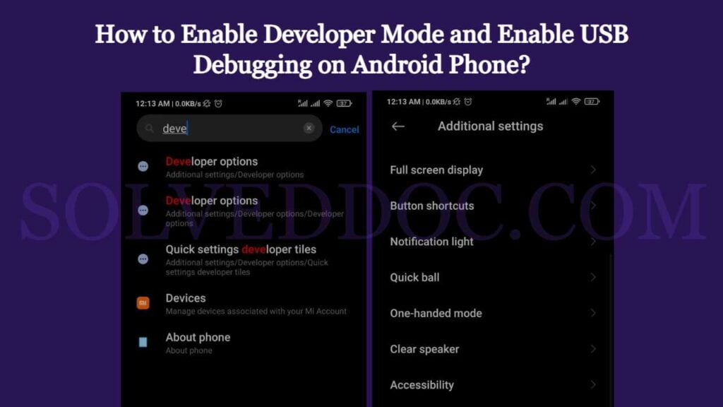 How to Enable Developer Mode and Enable USB Debugging on Android Phone?
