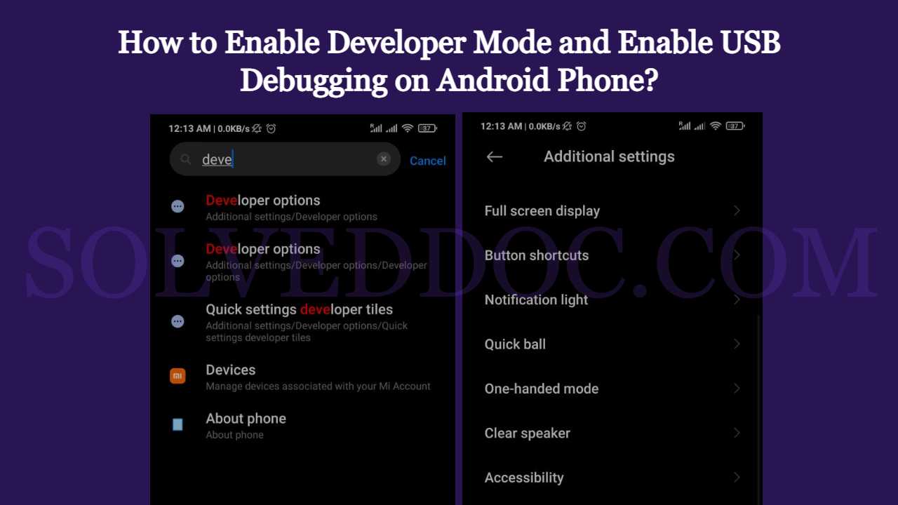 How to Enable Developer Mode and Enable USB Debugging on Android Phone?