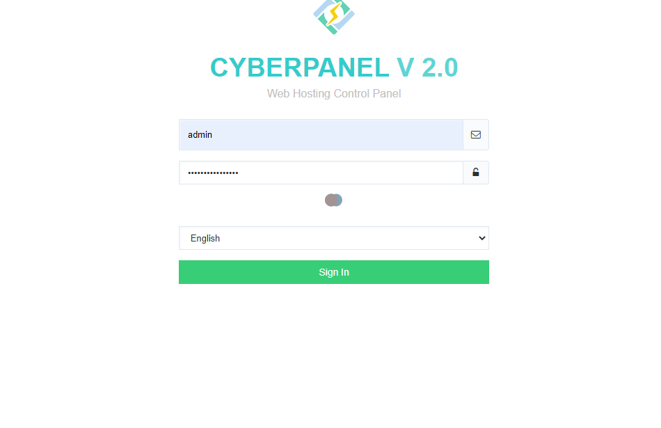 log into your cyberpanel