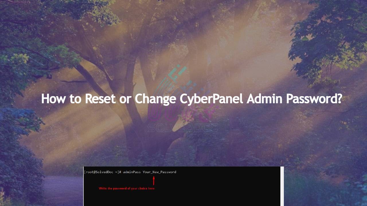 Reset or Change CyberPanel Admin Password