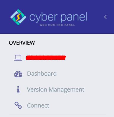 CyberPanel Dasboard:
