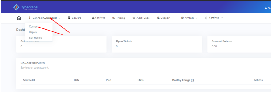 Connect CyberPanel 