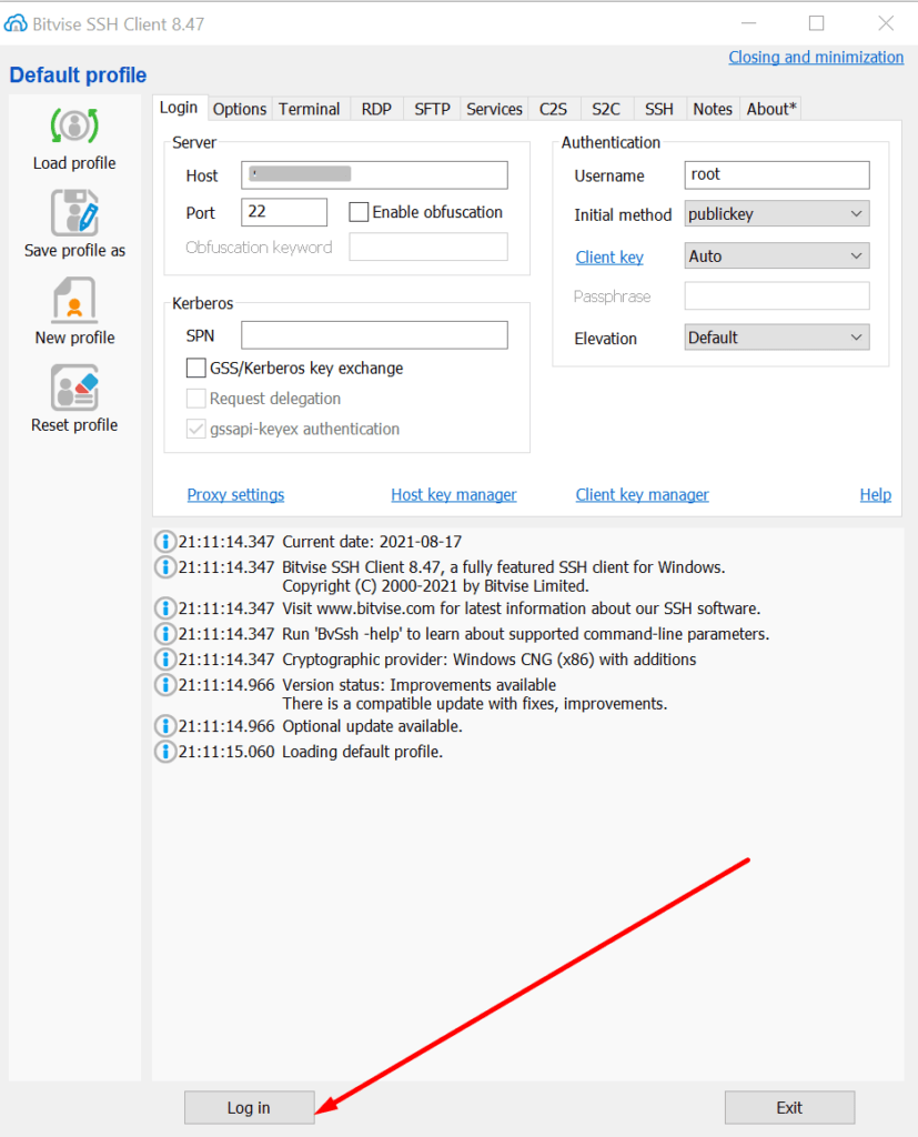 Login to Root SSH