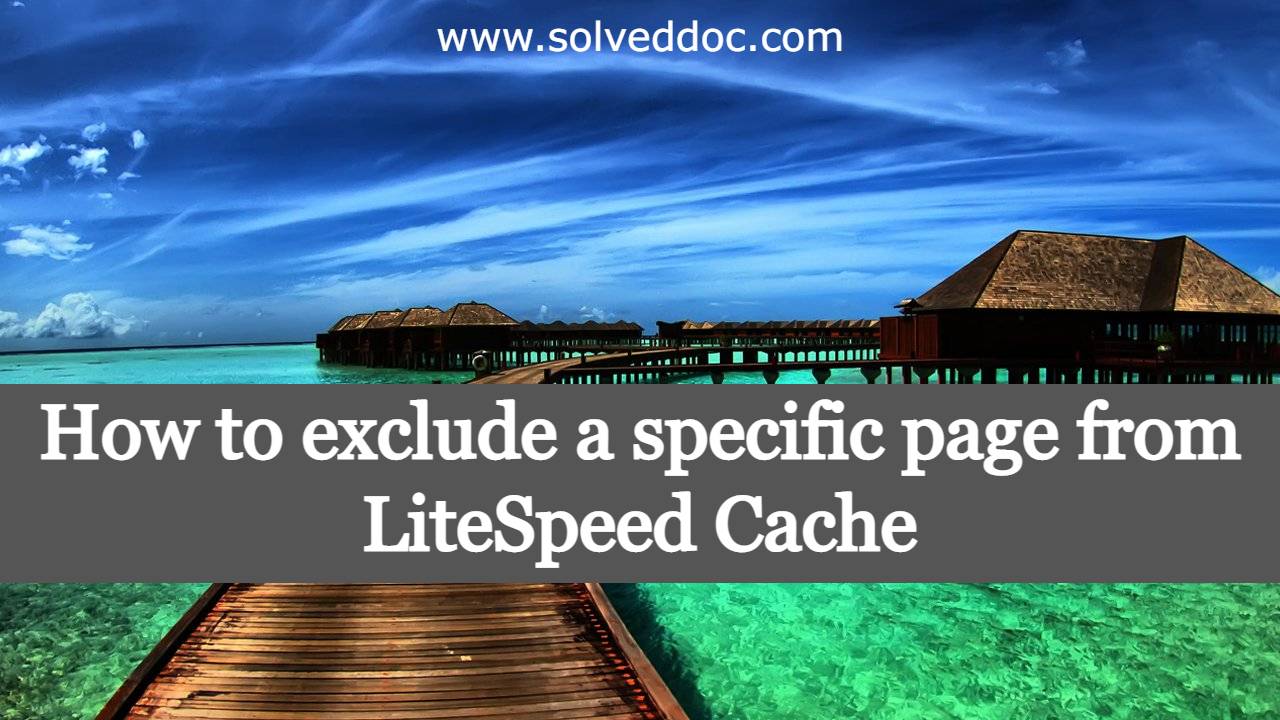 You are currently viewing How to exclude a specific page from LiteSpeed Cache